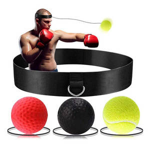 Custom head-mounted agility reaction MMA fight speed training punching boxing reflex ball