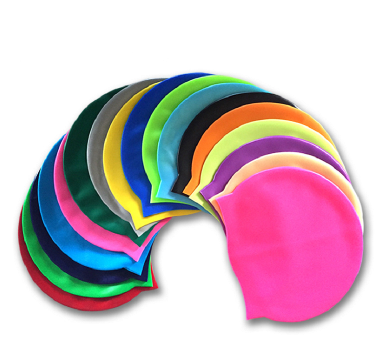 Fashion ear protection high elasticity keeps hair clean breathable fit both long hair short hair silica gel swimming cap