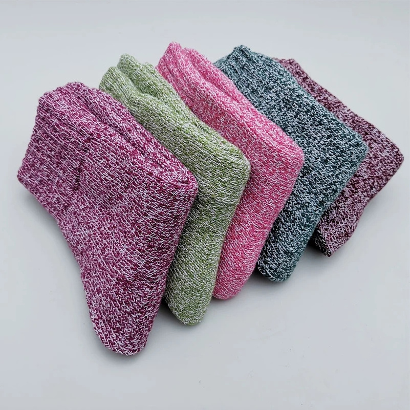 custom compression woman men unisex thick heating thermal warm wool winter fuzzy socks for winter men women