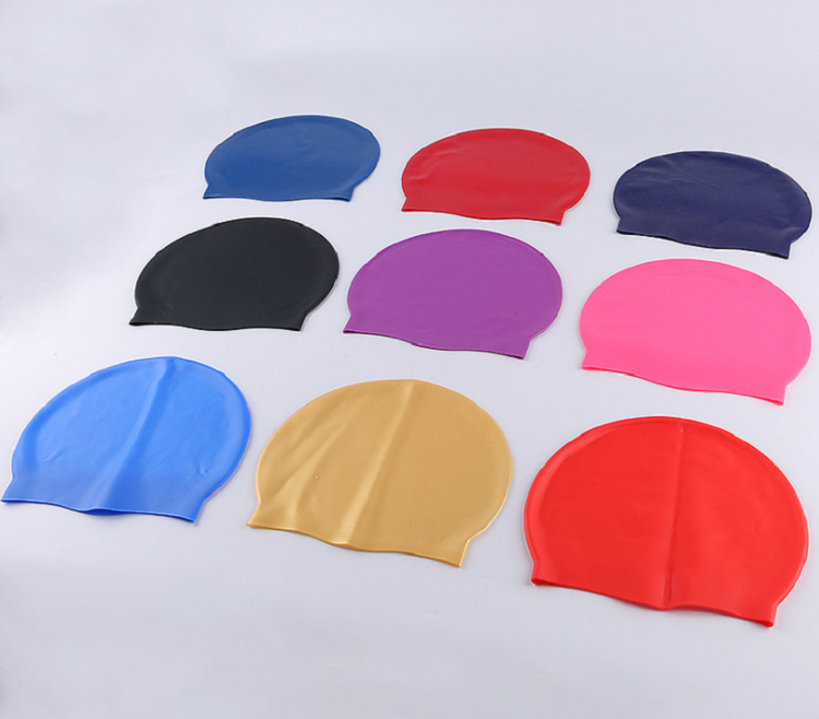 Fashion ear protection high elasticity keeps hair clean breathable fit both long hair short hair silica gel swimming cap