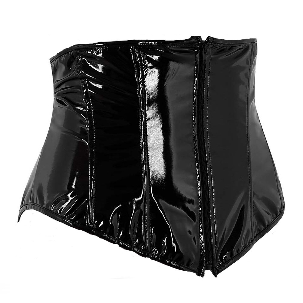 New style Glossy PU Leather Sexy Wear Out Butt Lifter Lace Up Body Shaper Waist Wrap Belt