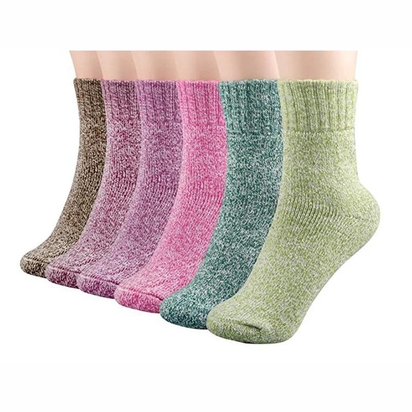 custom compression woman men unisex thick heating thermal warm wool winter fuzzy socks for winter men women