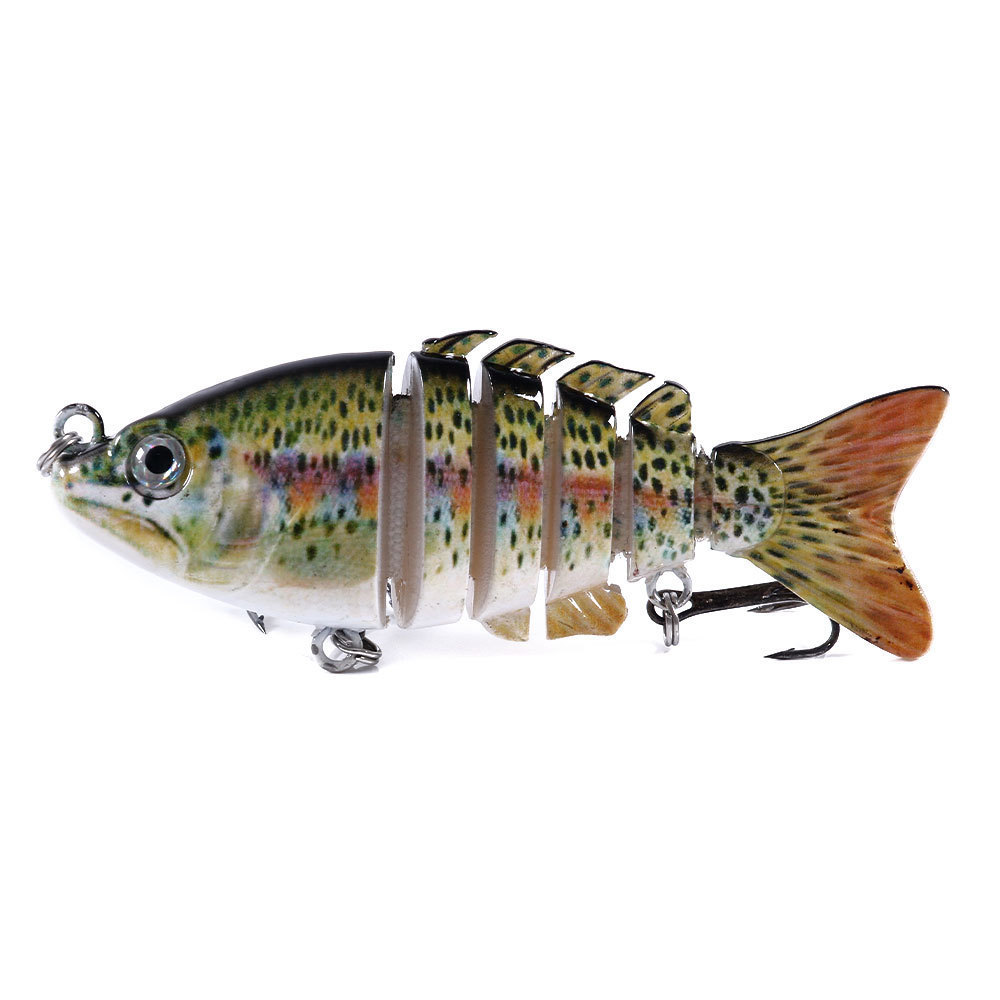 Hot Sale Lure Fishing Soft Simulated Multi-section Plastic Hooks Bionic Fishing Bait Bass Lures