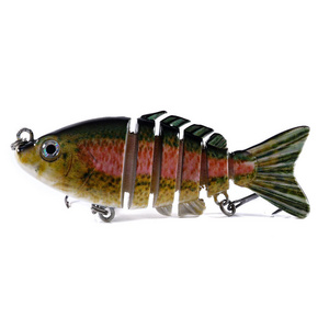 OEM Multi Jointed Vivid Spinner Freshwater Trout bass Salmon Fishing Lures Artificial Bait