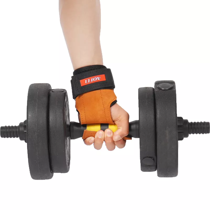 weight lifting exercise workout fitness training leather pull up gripping pad hand grip for gymnastics