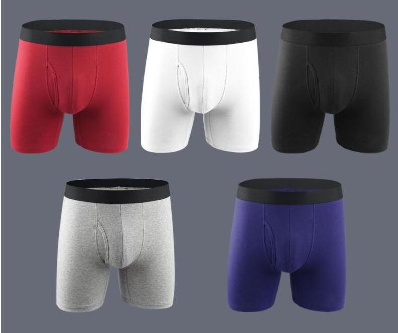 Custom Logo soft breathable long High Elastic cotton Underwear Boxers Briefs Men