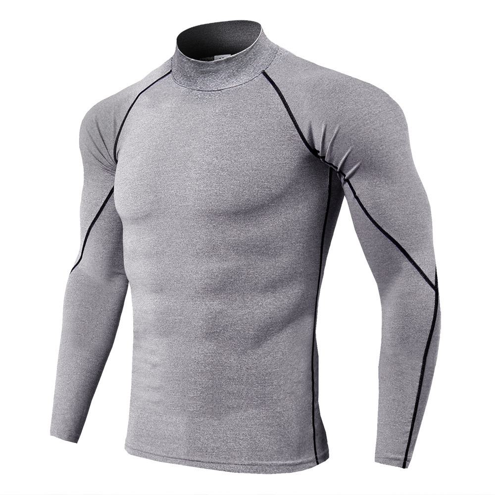 Custom logo Men's  Heat gear Long-Sleeve Functional Shirt Breathable Long Sleeve Shirt for Men