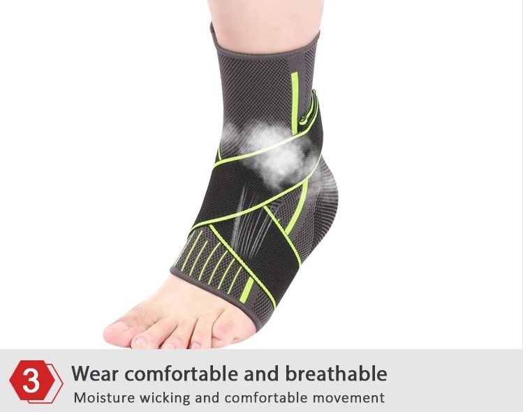 Custom logo popular compression comfortable good nylon breathable football ankle support