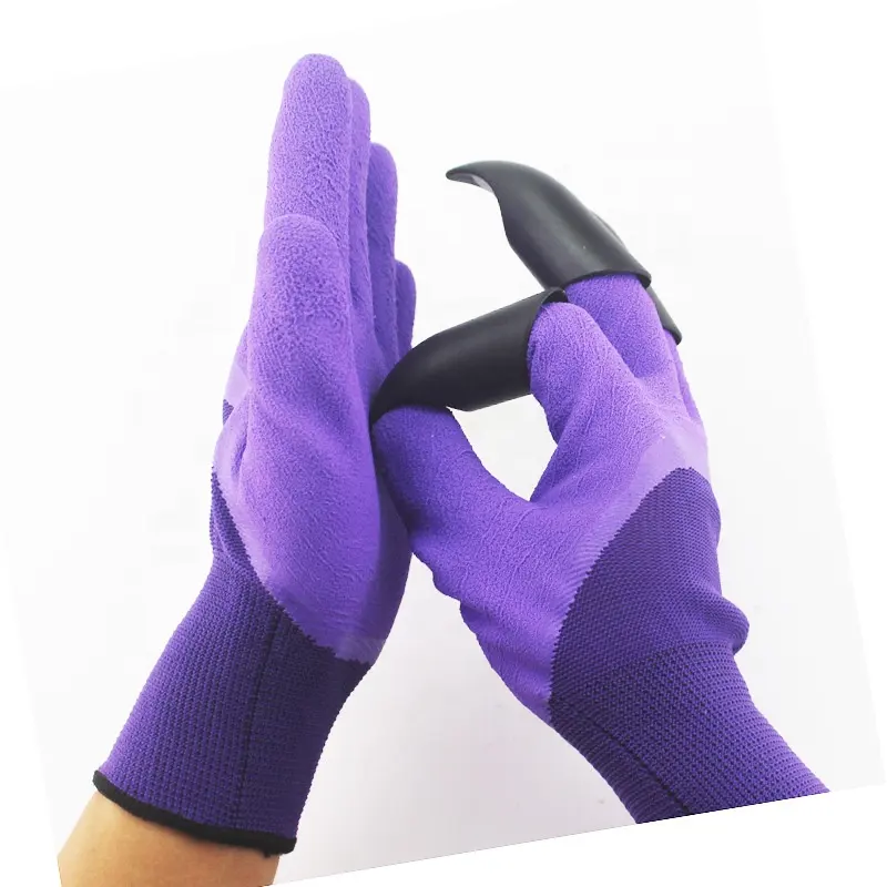 Finger fork with claw anti slip dirt resistant wear-resistant labor planting and gardening gloves