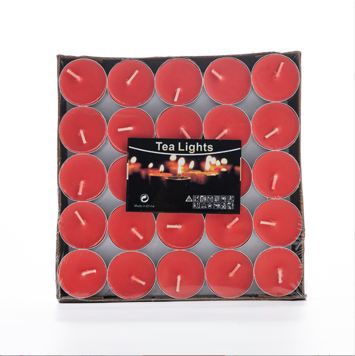 Tea Light Candles scented with 1.5 Hour Extended Burn Time 50 Pack Colorful For Party Holiday