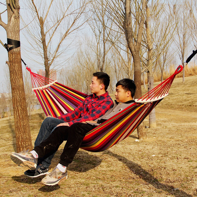 New design Rainbow swing double outdoor swing outdoor Portable canvas hammock