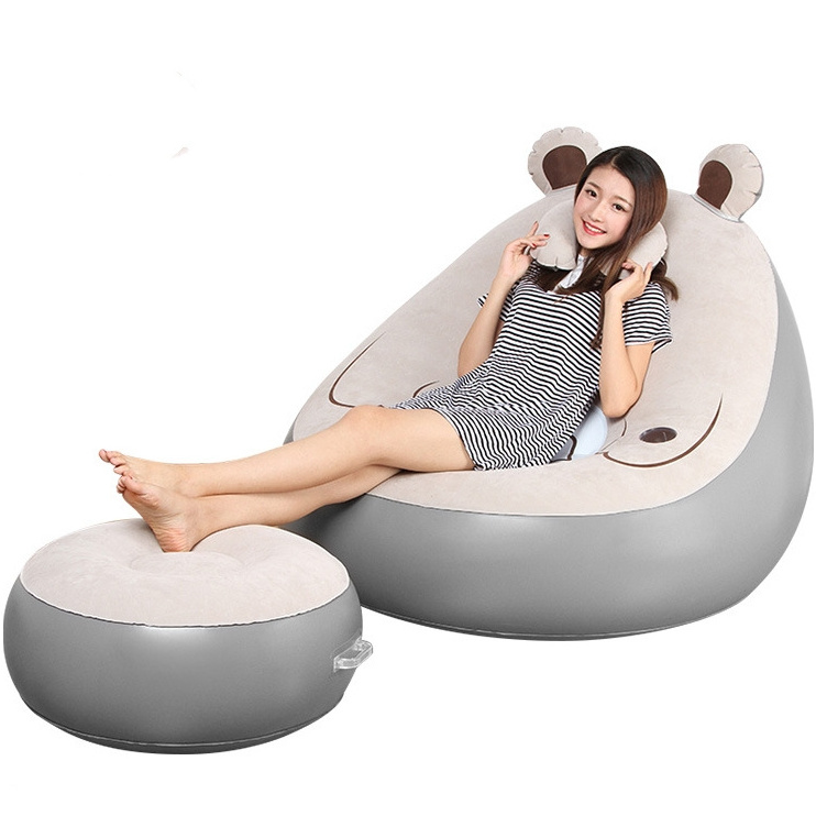 Indoor Lazy Silla Inflables Outdoor Air Pump Lounge Sofa Bed Inflatable Movie Chair Couch Sofa Adult Relax Inflatable Sofa