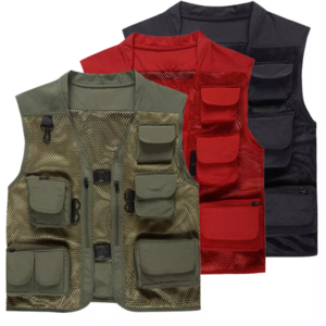 Outdoor Sport Hunting Sleeveless Mesh Custom Flying Pack Jacket Mens Fishing Photography Vest