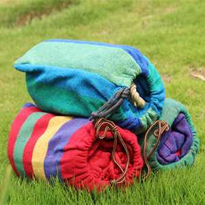 one Person Indoor Outdoor Brazilian-Style Cotton Double Hammock Bed Portable Carrying Bag Steel