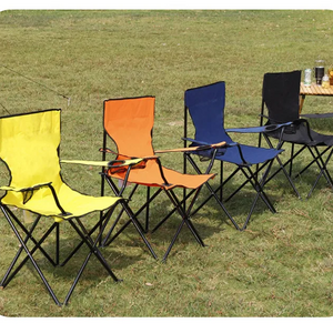 Outdoor Camping Folding Chair 300lb Capacity Heavy Duty Big Tall Quad Seat with Cup Holder,