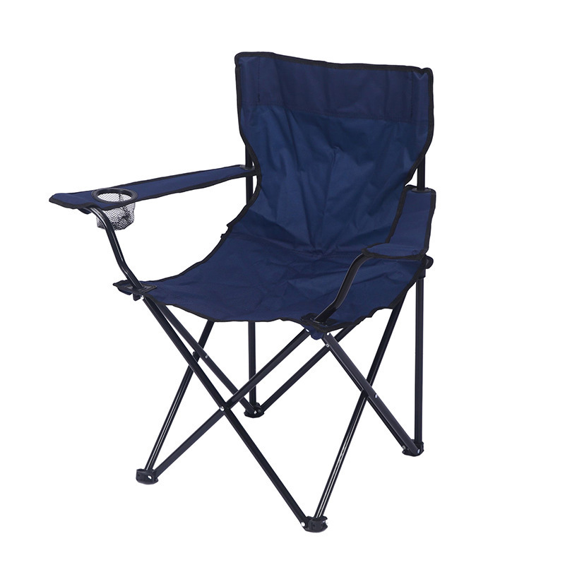 Outdoor Camping Folding Chair 300lb Capacity Heavy Duty Big Tall Quad Seat with Cup Holder,