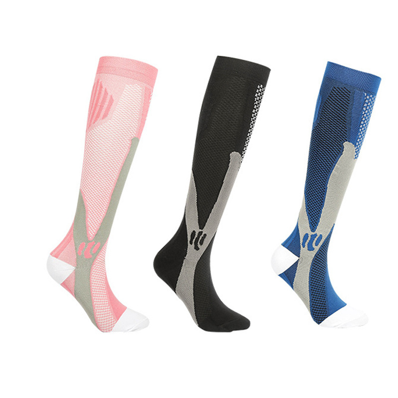 Breathable Pink Orange White Blue Black Sport Cushion Team Knee High Socks For Youth Boys & Girls Soccer Sock