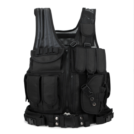 Multifunctional Tactical Gear Equipment  Black Security Tactical Vest