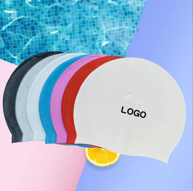 kids adult custom Elastic Silicone Pool Beach Swim Cap Swimming Hat Head Cap For Men And Women