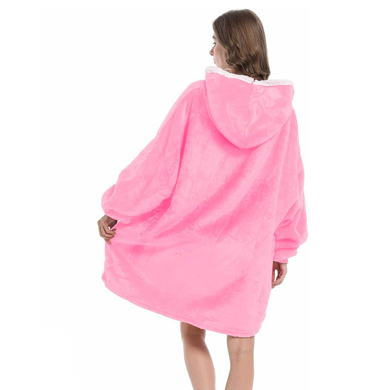 Blanket hoodie super hoodie sweatshirt, women and men can wear soft and comfortable wool and lamb wool hooded blanket