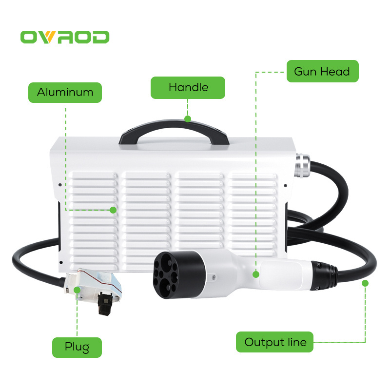 Ovrod 240v  Fast Electric Car Ev Charger Charging Station 7KW Portable DC Charger for Electric Car Gbt