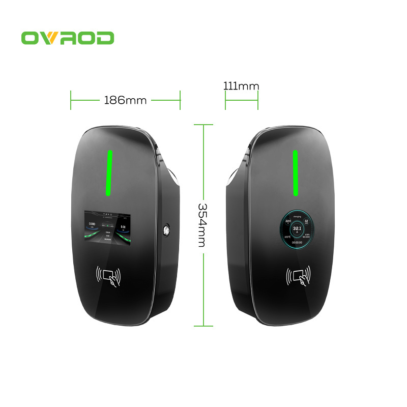 Ovrod Ev Charger Level 2 48 Amp Ev Screen Operating Version Charging Pile Three Fase Ev Charger Type 1