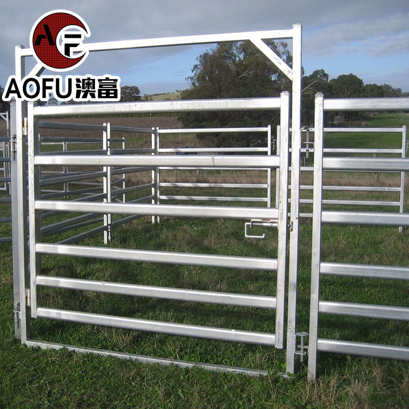 Horse/Sheep/Cattle fence panel/Livestock Farm /stockyard corral panel yard gate Galvanized steel board farm fencing