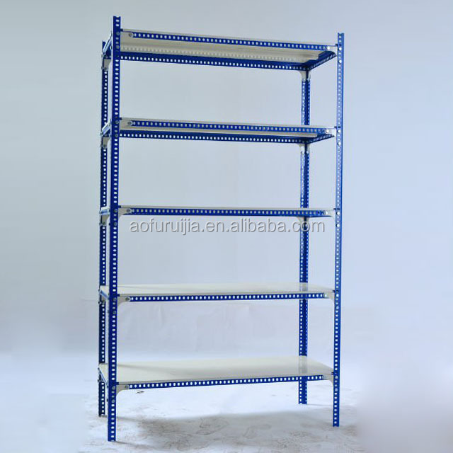 5 tiers metal slotted angle rack with bolts&nuts