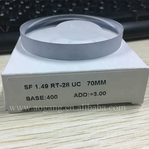 Chinese cr39 1.49 Semi finished SF bifocal round top RT-28 UC/HC/HMC eyeglasses lens optical lens ophthalmic lens