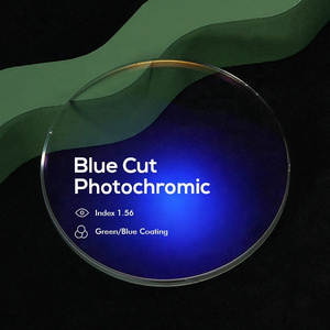 1 56 Photochromic eyeglass lens blue cut optical lenses photochromic blue blocking glasses lenses