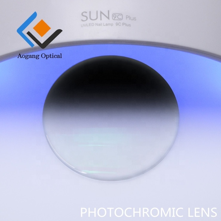 Prescription Lenses 1.56 Progressive Photo Grey Eyeglass Photochromic Multifocal Optical Lenses Single Resin Clear Optical Lens