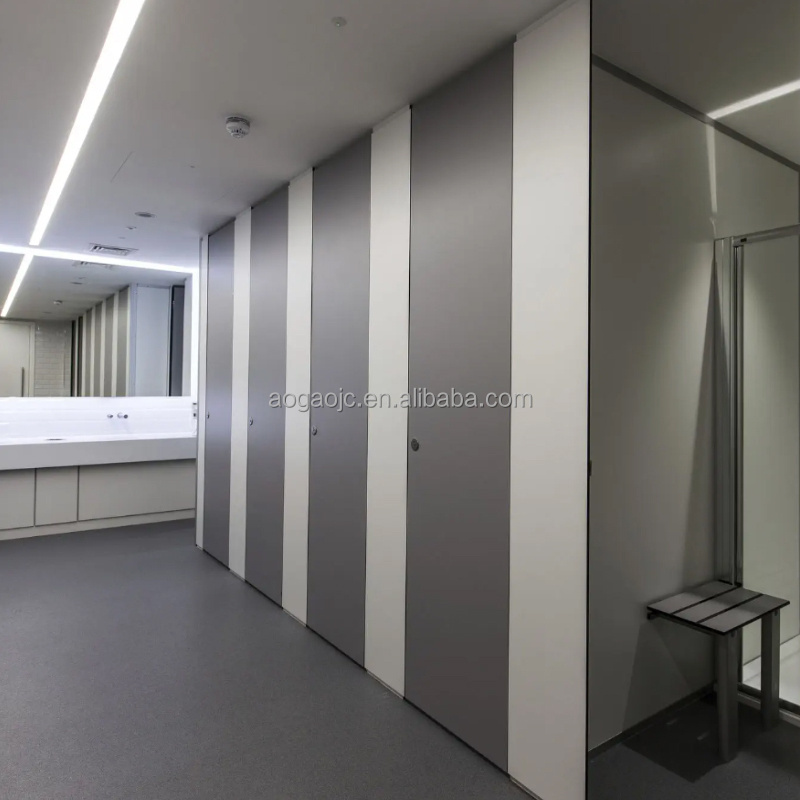 Waterproof Compact Laminate Toilet Partition For Gym Change Room