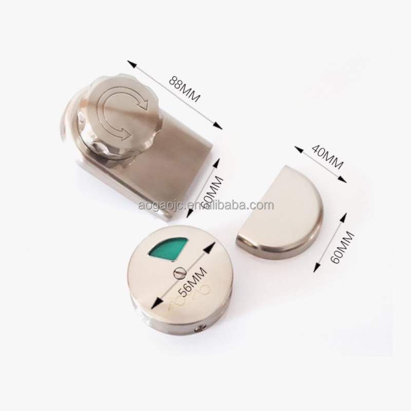 AOGAO Toilet Partition Parts Indicator Door Lock For Shopping Mall