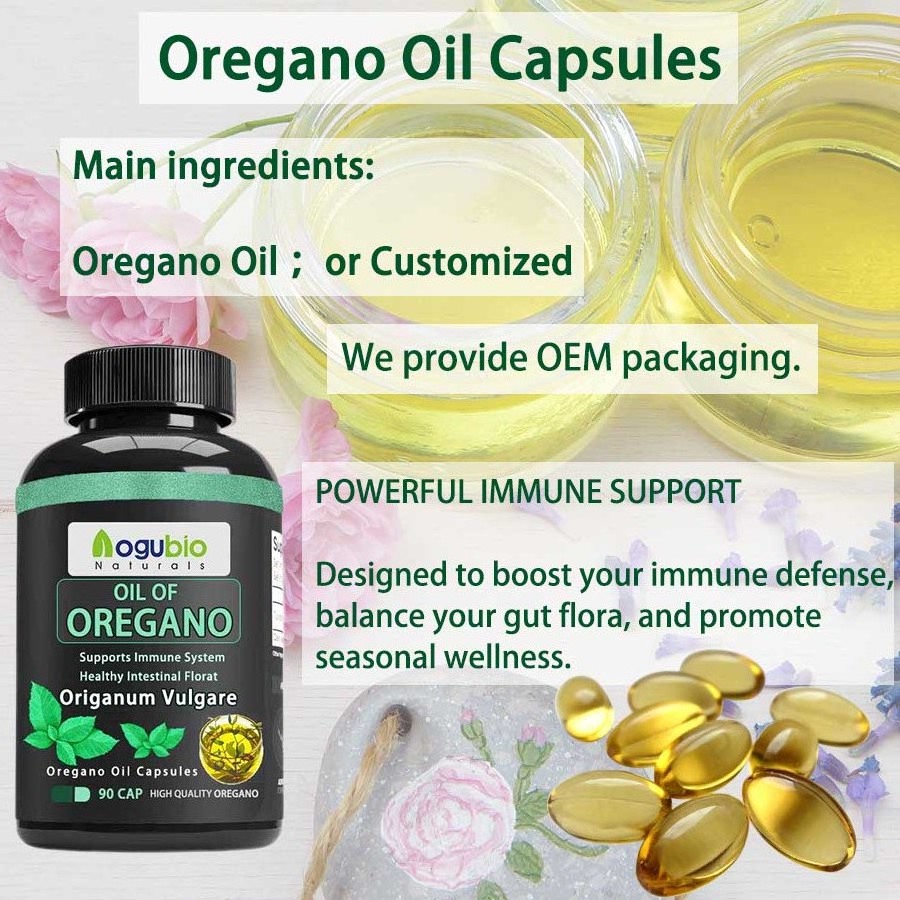 OEM Nutrition Oregano Oil Softgel Capsules Pure Natural Organic Oregano Oil Capsules