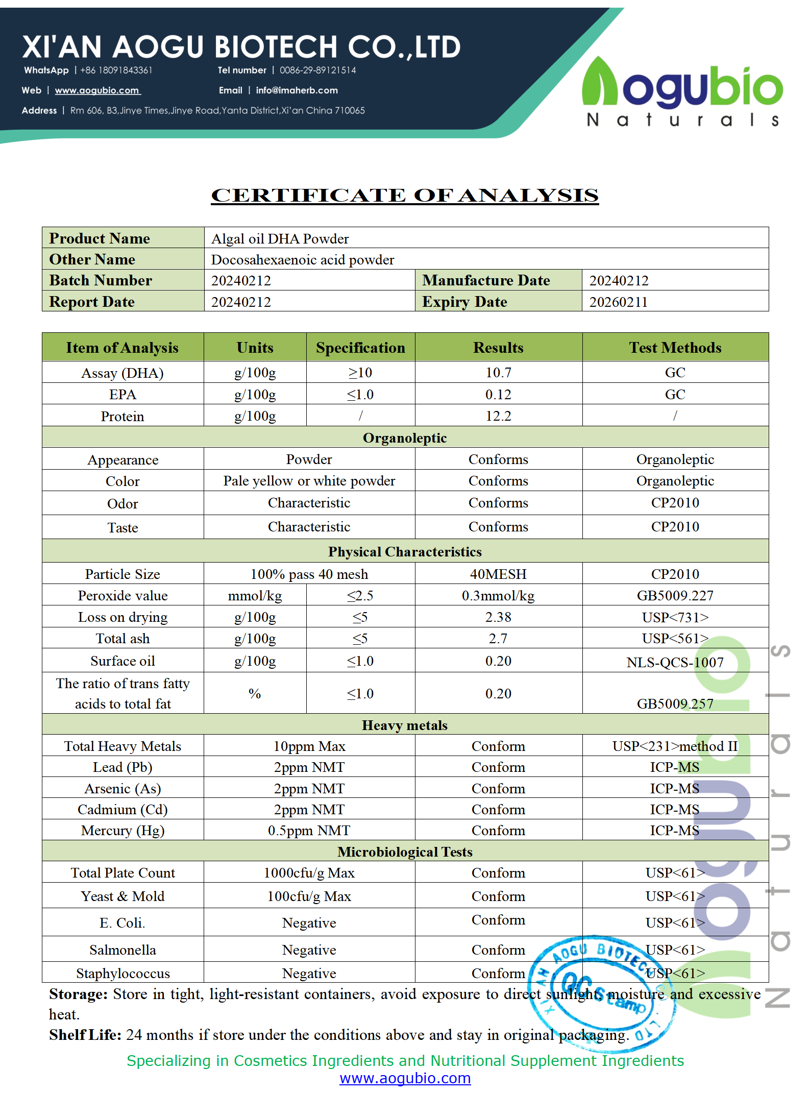 Food Grade Algal oil DHA Natural Docosahexaenoic Acid Algal oil DHA powder