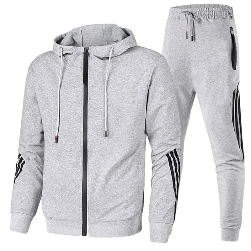 Custom Cotton Polyester Wholesale Blank Sweatsuit Jogging Suits Slim Fit Sportswear Gym Tracksuits Sets Men