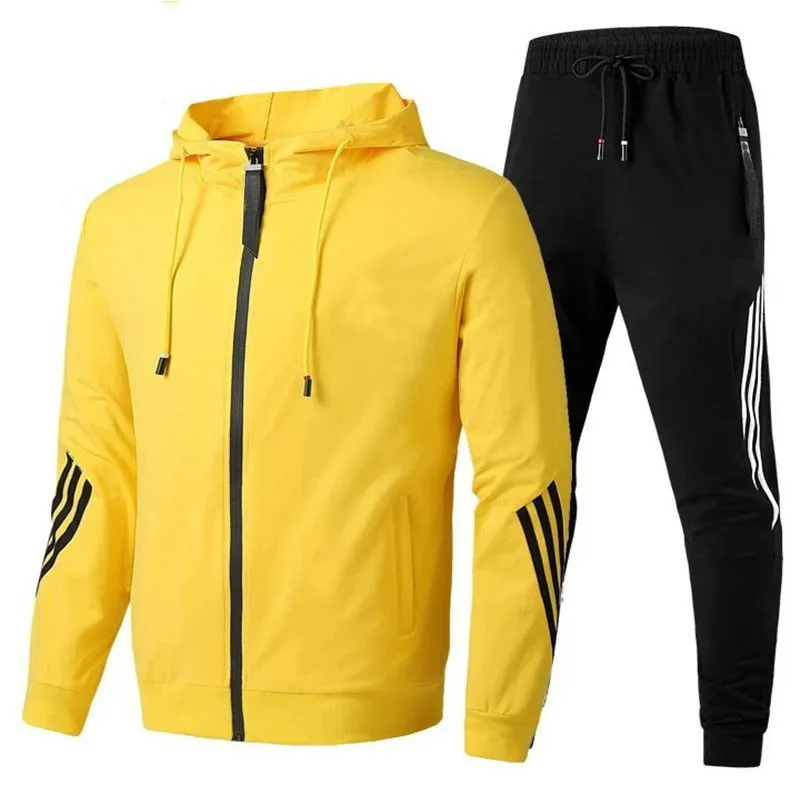 Custom Cotton Polyester Wholesale Blank Sweatsuit Jogging Suits Slim Fit Sportswear Gym Tracksuits Sets Men