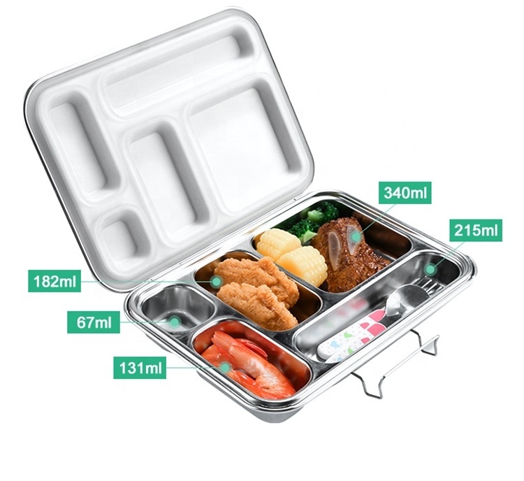 aohea Stainless steel lunch box food grade custom print quality stainless steel lunch box containers bento lunch box