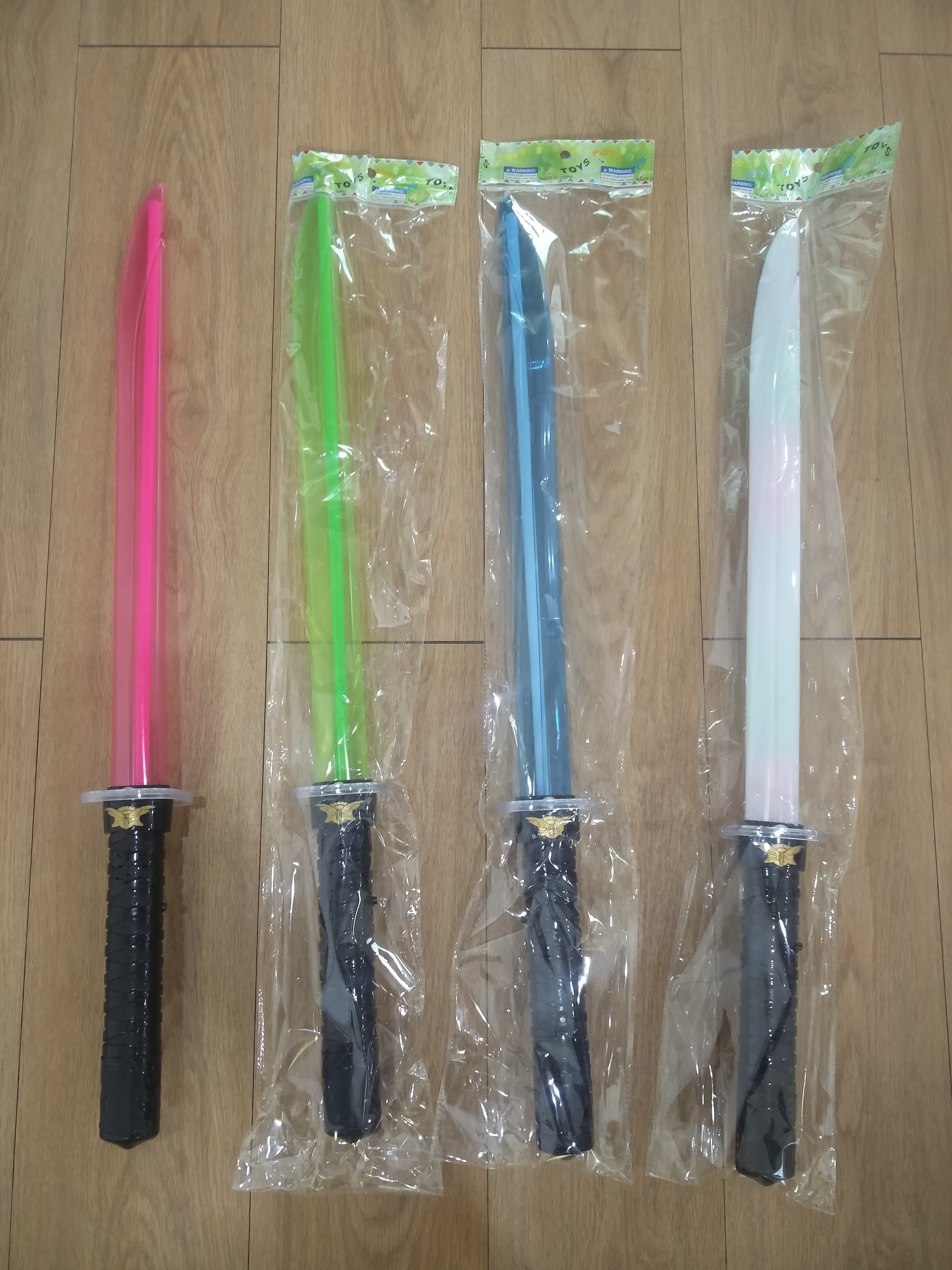 multi color bright led light katana sword japanese samurai toy