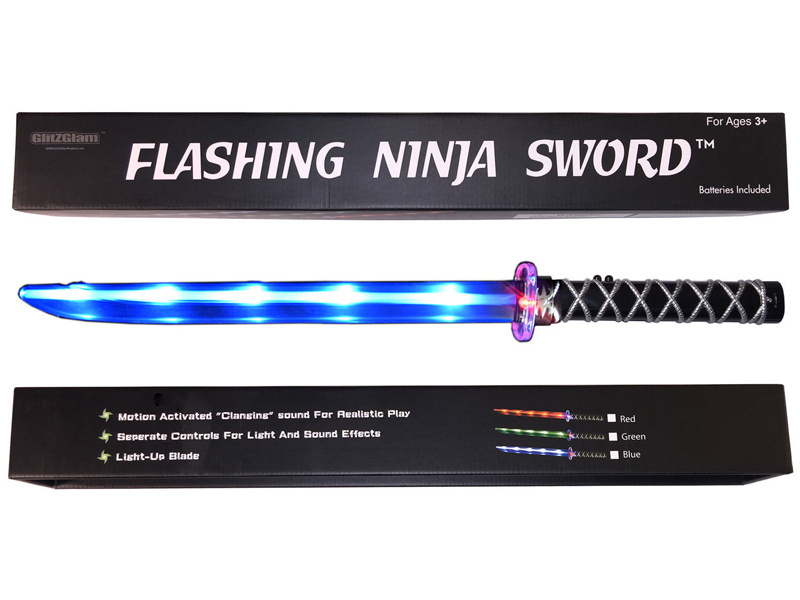 Japanese fighter cosplay toys light up toy Ninja weapon prop tool led light up sword