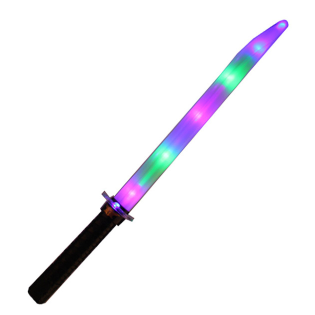 multi color bright led light katana sword japanese samurai toy