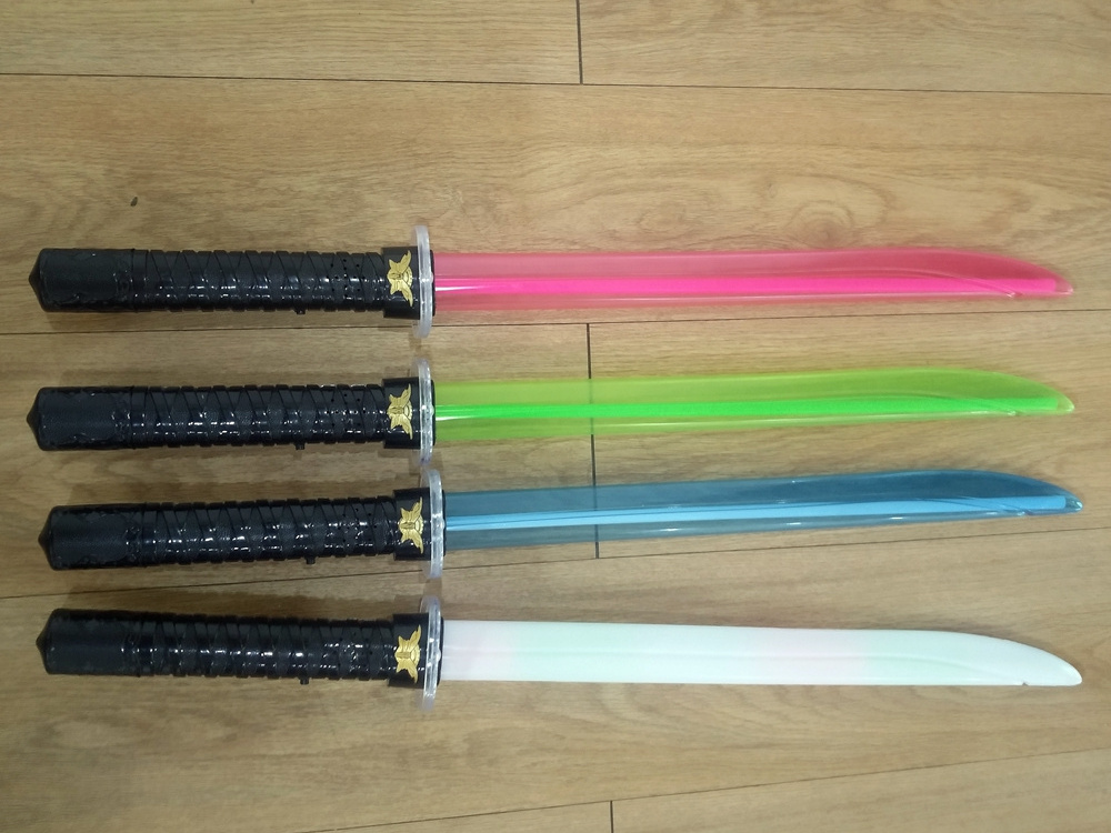 multi color bright led light katana sword japanese samurai toy