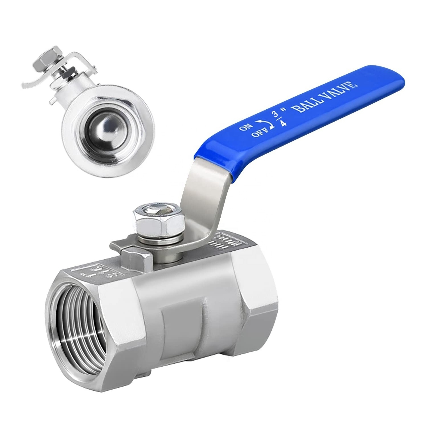 Aohoy 304 316L stainless steel BSP NPT pull handle 2pc female thread ball valve for water