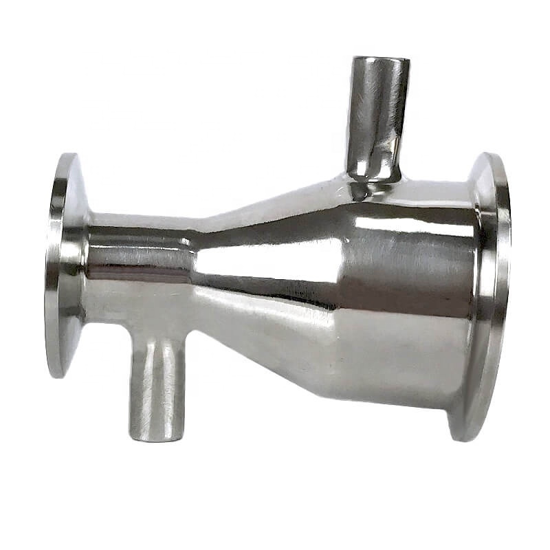 Aohoy ss sms stainless steel sanitary 304 316 polish tri clover ferrule clamp end cap tc concentric reducer