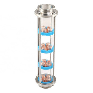 Aohoy stainless steel 304 crystal 2" 3" 4" Copper distillation Bubble Plate reflux Column sight glass