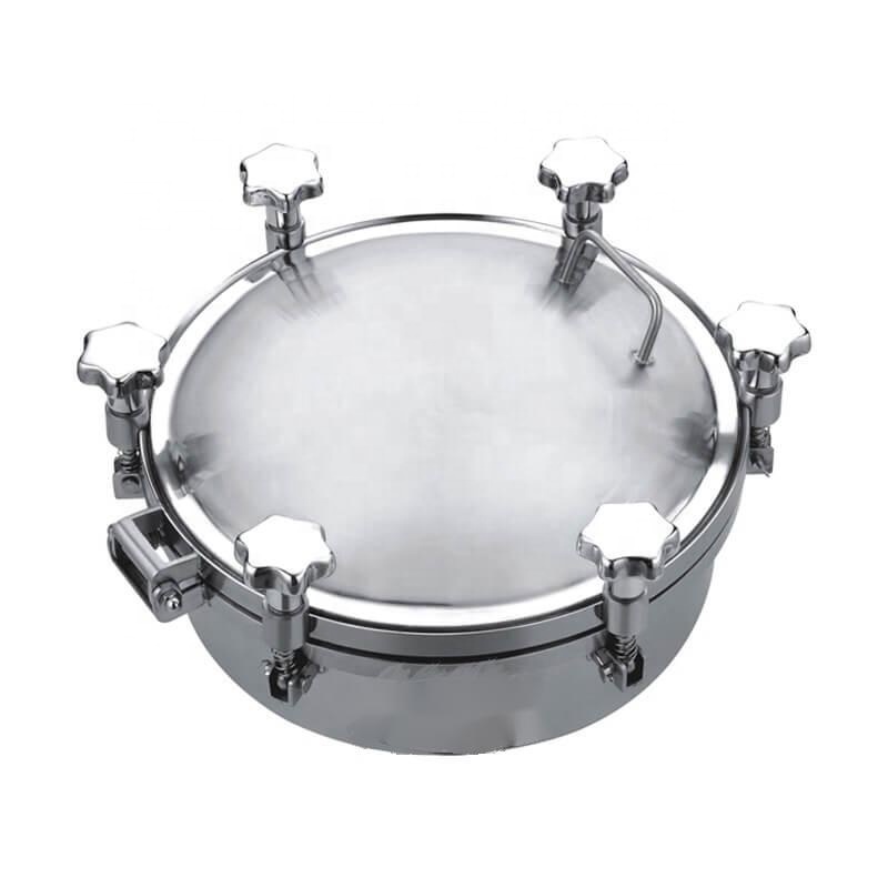 Aohoy stainless steel 304 sanitary polishing round high pressure vessel tank manhole cover manway