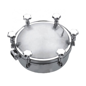 Aohoy stainless steel 304 sanitary polishing round high pressure vessel tank manhole cover manway