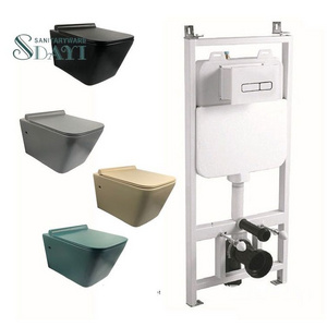 SDAYi sanitary ware plastic bathroom Concealed golden Toilet Cistern Wall Hung Toilet Water Tank