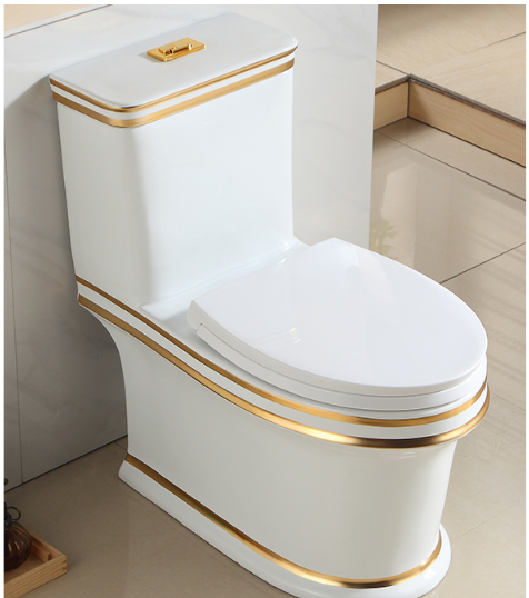 SDAYI sanitary ware bathroom gold design wc toilet bowl  ceramic one piece golden color toilet gold