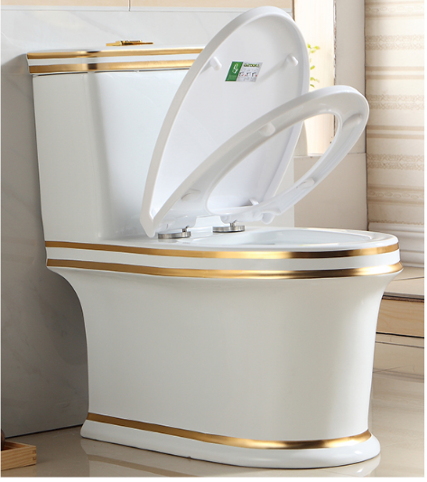 SDAYI sanitary ware bathroom gold design wc toilet bowl  ceramic one piece golden color toilet gold